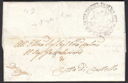 ITALY - ITALIEN Brief 1829 Sant'Angelo In Vado - CITTA DI CASTELLOt    (25595 - Europe (Other)