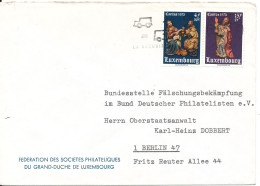Luxembourg Cover Sent To Germany With Complete Set Of Christmas Stamps 1973 - Covers & Documents