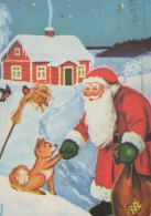 WEIHNACHTSMANN SANTA CLAUS WEIHNACHTSFERIEN Vintage Postkarte CPSM #PAK117.DE - Santa Claus