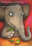 ELEFANTE Animale Vintage Cartolina CPSM #PBS760.IT - Éléphants
