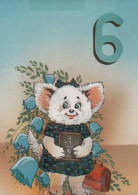 GATTO KITTY Animale Vintage Cartolina CPSM #PBQ872.IT - Katten