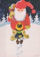 BABBO NATALE Buon Anno Natale Vintage Cartolina CPSM #PBL531.IT - Kerstman