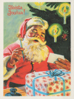 BABBO NATALE Buon Anno Natale Vintage Cartolina CPSM #PBL465.IT - Santa Claus