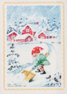 BABBO NATALE Buon Anno Natale Vintage Cartolina CPSM #PBL006.IT - Santa Claus