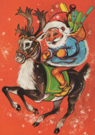 BABBO NATALE Buon Anno Natale Vintage Cartolina CPSM #PBL212.IT - Kerstman