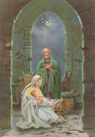 Vergine Maria Madonna Gesù Bambino Natale Religione Vintage Cartolina CPSM #PBB933.IT - Vierge Marie & Madones