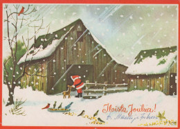 BABBO NATALE Buon Anno Natale Vintage Cartolina CPSM #PBB154.IT - Santa Claus