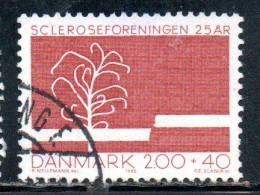 DANEMARK DANMARK DENMARK DANIMARCA 1982 DANISH MULTIPLE SCLEROSIS SOCIETY 2k + 40o USED USATO OBLITERE - Oblitérés