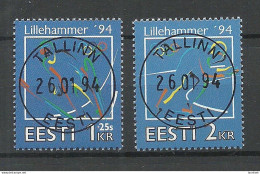 ESTLAND Estonia 1994 Michel 221 - 222 Olympic Games Olympische Spiele Lillehammer Norway O Perfect Cancels - Inverno1994: Lillehammer