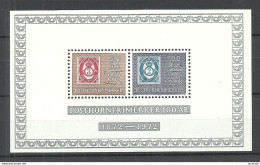 NORWAY 1972 S/S Michel Block 1 MNH Philately Posthorn-stamps 100th Anniversary - Briefmarken Auf Briefmarken