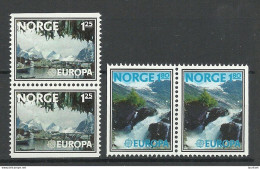 NORWAY 1977 Michel 742 - 743 As Pairs MNH Europa CEPT Landschaften Land Scapes - 1977