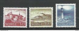 NORWAY 1977 Michel 739 - 741 MNH Bauwerke Architecture Light House Leuchtturm Etc. - Faros