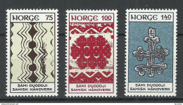 NORWAY 1973 Michel 668 - 670 MNH Sami Kunsthandwerk Lappland - Andere & Zonder Classificatie