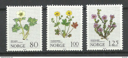 NORWAY 1979 Michel 806 - 808 MNH Flowers Gebirgsblumen Blumen - Altri & Non Classificati