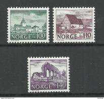 NORWAY 1978 Michel 766 - 768 MNH Bauwerke Architecture - Andere & Zonder Classificatie