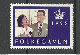 NORWAY 1995 Royal Pair MNH Vignette Poster Stamps Folkegaven - Familias Reales