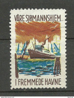 NORWAY Sailors Home Ship Der Schiff Vignette Poster Stamp (*) - Boten