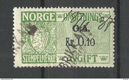NORWAY O 1937 Stempelmarke Documentary Tax O - Fiscaux