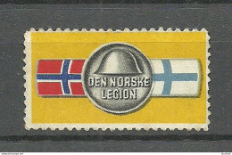 NORWAY Germany WWII 1940s Army Norske Legion Norwegian Volunteer Label (*) Den Norske Legion - Erinnofilia