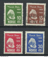 NORWAY 1928 Michel 137 - 140 */o Henrik Ibsen - Ongebruikt