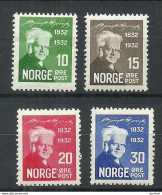NORWAY 1932 Michel 163 - 166 * - Unused Stamps