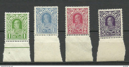 NORWAY 1910 Michel 89 - 92 MNH King Haakon VII - Unused Stamps