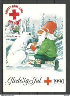 NORWAY 1990 Red Cross Rotes Kreuz Croix Rouge Christmas Weihnachten Maxi Card, Unused - Autres & Non Classés