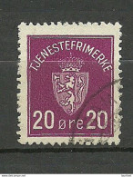 NORWAY 1926 Michel 4 O Dienstmarke Duty Tax - Dienstmarken