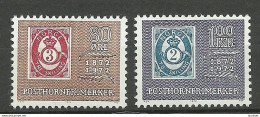 NORWAY 1972 Michel 637 - 638 MNH - Briefmarken Auf Briefmarken