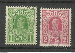 NORWAY 1910 Michel 89 & 91 O - Used Stamps