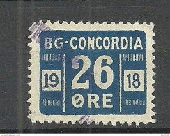 DENMARK Or Norway ? 1918 BG Concordia 26 √∂re Revenue Tax Taxe O - Andere & Zonder Classificatie