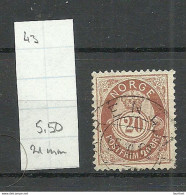 NORWAY 1882 Michel 40 O - Used Stamps