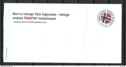Estland Estonia 2022 Prepaid Advertising Cover Reklameumschlag Norway Norwegian Flag Flagge - Estonie