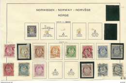 NORWAY Small Lot Of Coat Of Arms Wappe On Page O - Usados