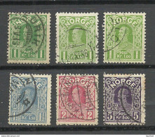 NORWAY 1910 Michel 89 - 92 O - Used Stamps