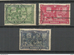 NORWAY 1914 Michel 93 - 95 O - Gebraucht