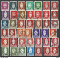 NORWAY 1955-1982 Lot Dienstmarken Duty Stamps O, Some Double Some Nice Cancels - Dienstmarken