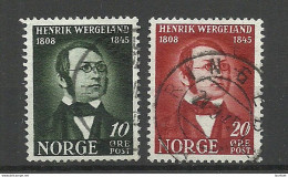 NORWAY 1945 Michel 304 & 306 O H. Wergeland - Used Stamps