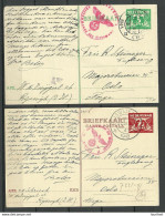 Nederland NETHERLANDS Niederlande O 1943/44 RIJSWIJK Briefkaart To Norway Oslo German Censor, 2 Pcs - Briefe U. Dokumente