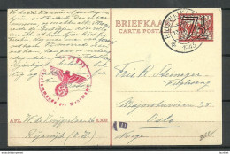 Nederland NETHERLANDS Niederlande 1940 O 1943 RIJSWIJK Stationery Briefkaart Ganzsache 7 1/2 To Norway German Censor - Postwaardestukken