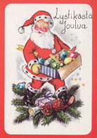 PAPÁ NOEL NAVIDAD Fiesta Vintage Tarjeta Postal CPSM #PAJ631.ES - Kerstman