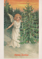 ÁNGEL NAVIDAD Vintage Tarjeta Postal CPSM #PAJ302.ES - Angels
