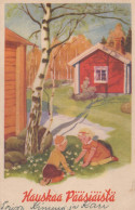 OSTERN KINDER Vintage Ansichtskarte Postkarte CPA #PKE273.DE - Ostern