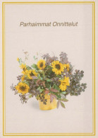 FLOWERS Vintage Ansichtskarte Postkarte CPSM #PBZ534.DE - Blumen