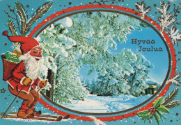 PÈRE NOËL Bonne Année Noël Vintage Carte Postale CPSM #PAV663.FR - Kerstman
