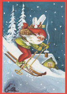 PÈRE NOËL Bonne Année Noël Vintage Carte Postale CPSM #PAU575.FR - Santa Claus