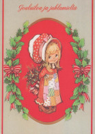 Bonne Année Noël ENFANTS Vintage Carte Postale CPSM #PAU165.FR - Año Nuevo