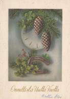Bonne Année Noël HORLOGE DE TABLE Vintage Carte Postale CPSM #PAT727.FR - Año Nuevo