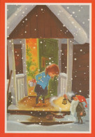 Bonne Année Noël ENFANTS Vintage Carte Postale CPSM #PAS798.FR - Año Nuevo