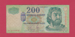 HUNGARY 200 FORINT 1998 - Hungary